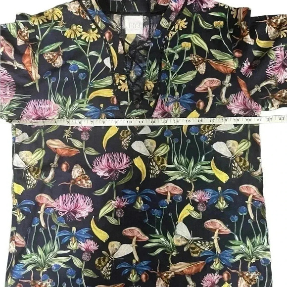 TRYB Anthropologie floral swimsuit beach cover-up fairy core whimsical - Picture 2 of 8